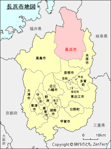 滋賀県長浜市地図