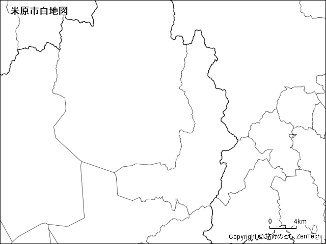 米原市白地図