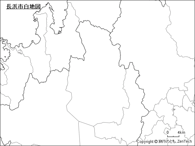 長浜市白地図