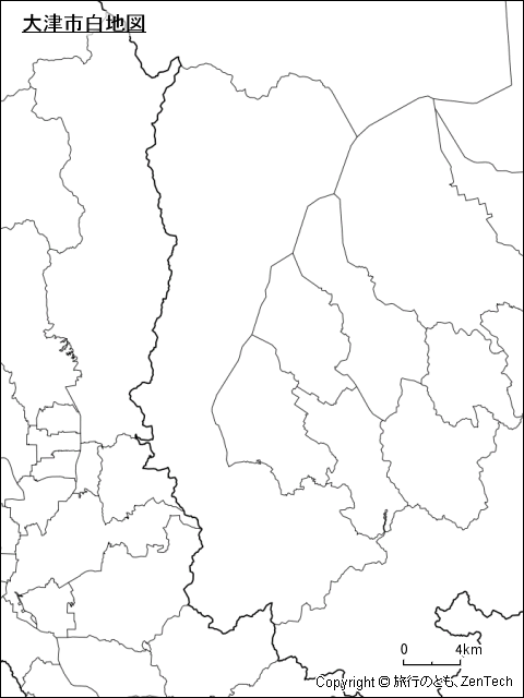 大津市白地図