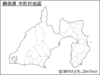 静岡県 市町村地図