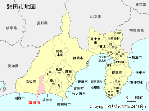 静岡県磐田市地図
