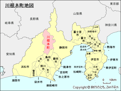 静岡県川根本町地図