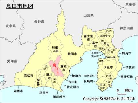 静岡県島田市地図