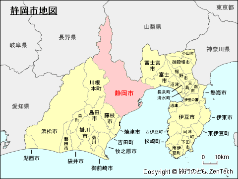 静岡県静岡市地図