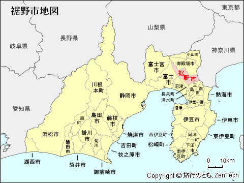 静岡県裾野市地図