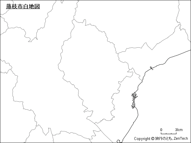 藤枝市白地図