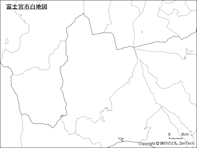 富士宮市白地図