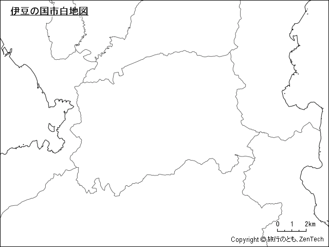 伊豆の国市白地図