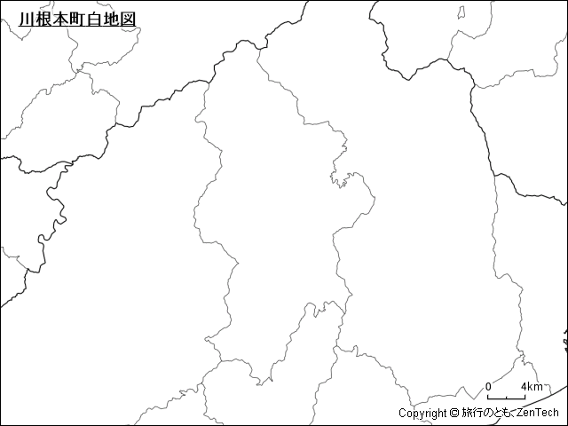 川根本町白地図