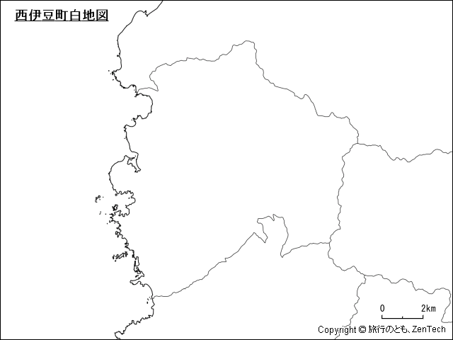 西伊豆町白地図