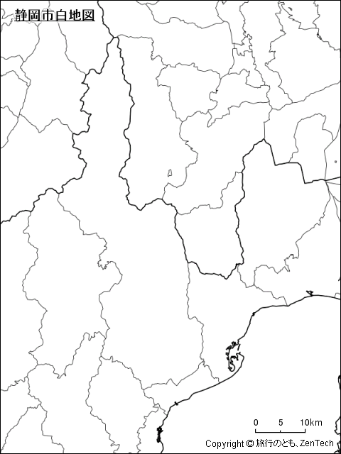 静岡市白地図