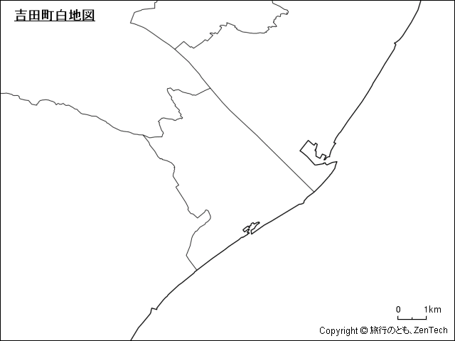 吉田町白地図