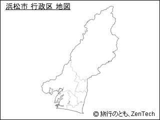 浜松市 行政区 地図（小サイズ）