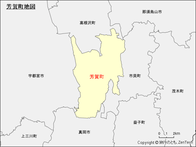 芳賀町地図
