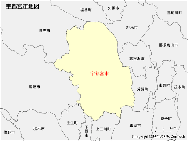 宇都宮市地図
