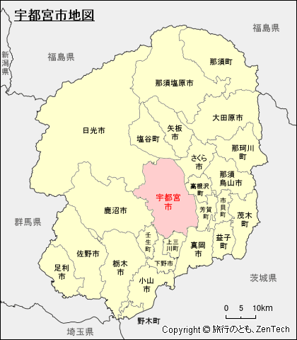栃木県宇都宮市地図