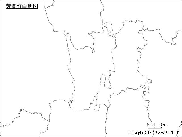 芳賀町白地図