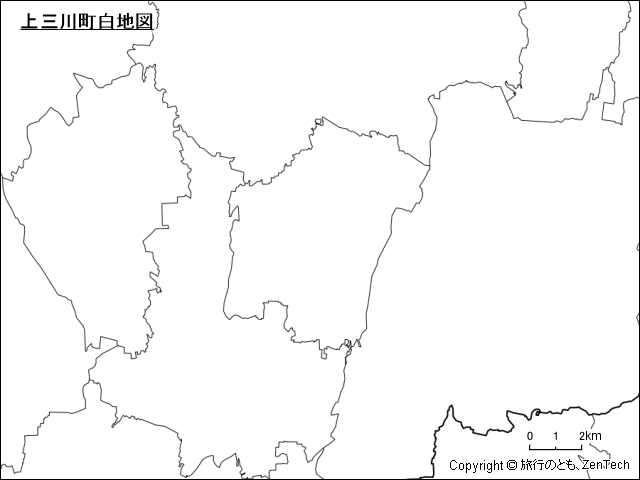 上三川町白地図