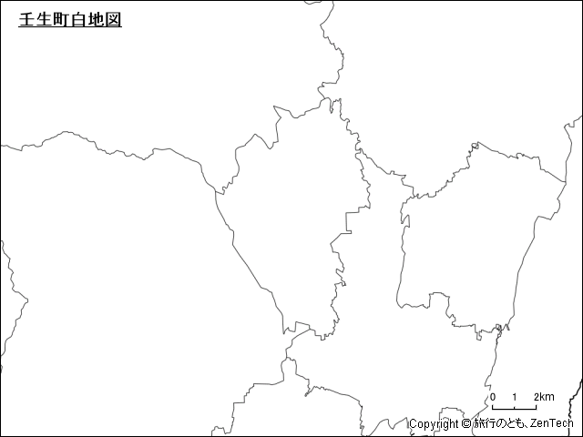 壬生町白地図