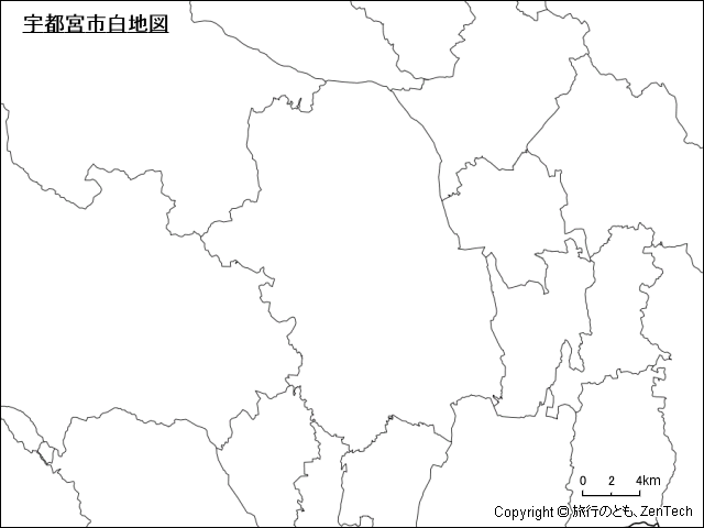 宇都宮市白地図