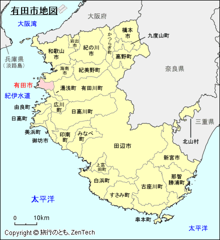 和歌山県有田市地図