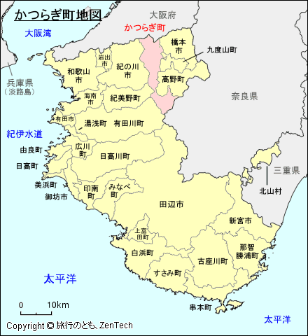 和歌山県かつらぎ町地図