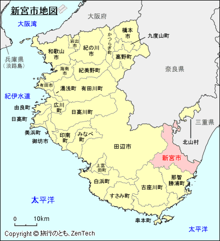 和歌山県新宮市地図