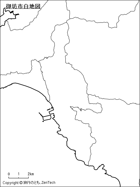 御坊市白地図