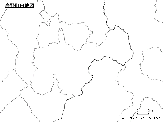 高野町白地図