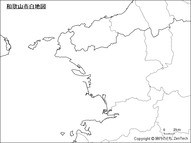 和歌山市白地図