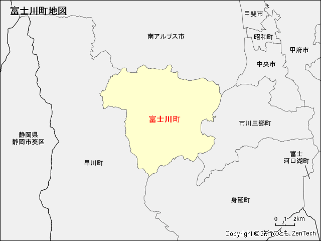 富士川町地図