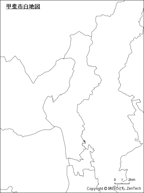 甲斐市白地図