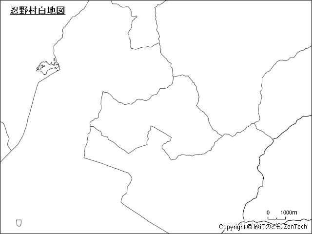 忍野村白地図