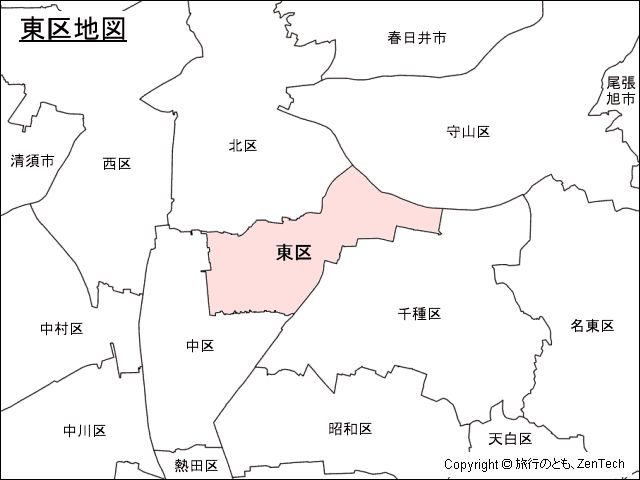 名古屋市東区地図