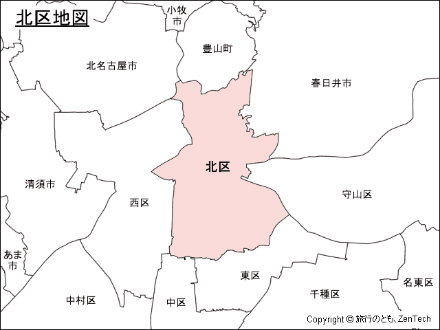 名古屋市北区地図