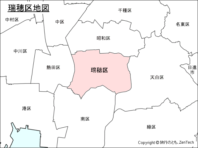 名古屋市瑞穂区地図
