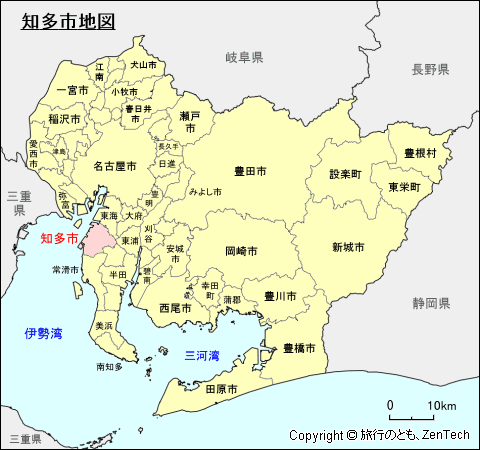 愛知県知多市地図
