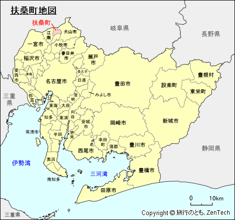 愛知県扶桑町地図