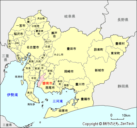 愛知県碧南市地図