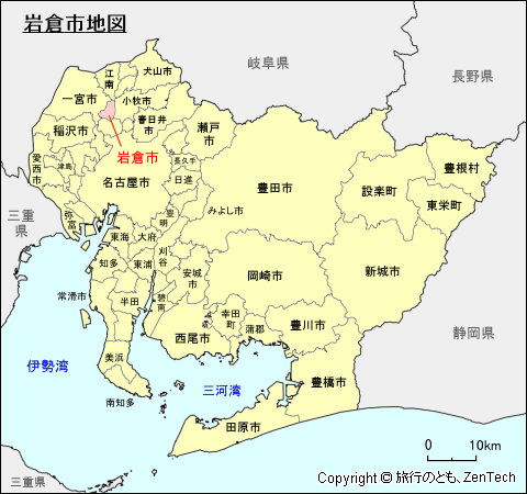 愛知県岩倉市地図