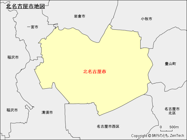 北名古屋市地図