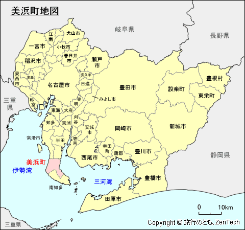 愛知県美浜町地図