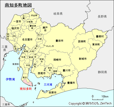 愛知県南知多町地図