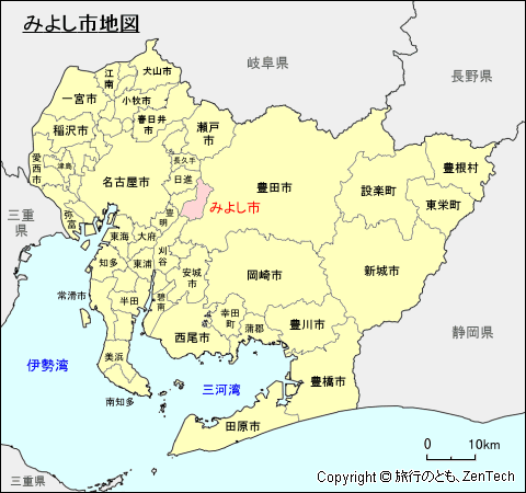 愛知県みよし市地図