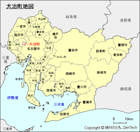 愛知県大治町地図