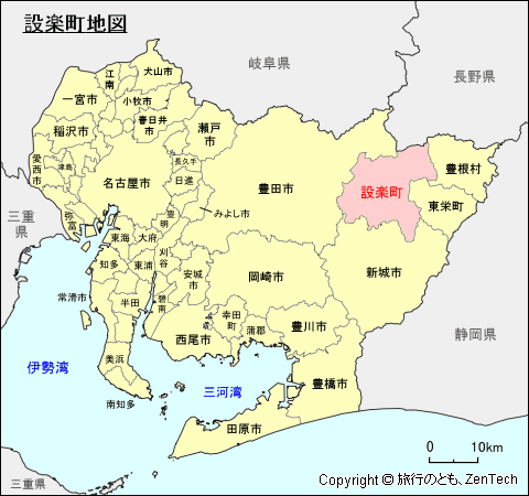 愛知県設楽町地図