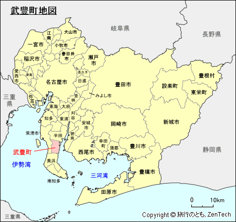 愛知県武豊町地図
