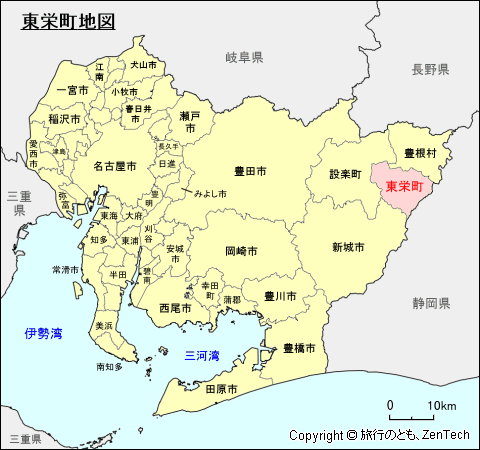 愛知県東栄町地図