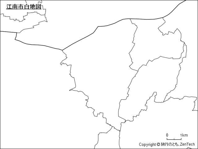 江南市白地図